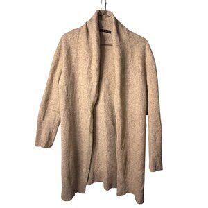 Quince 100% Cashmere Tan Women's Long Cardigan Large